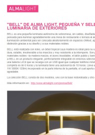 BELL de Alma Light, pequeña y selecta luminaria de exteriores
