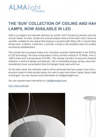 The Sun collection of ceiling and hanging lamps, now available in Led