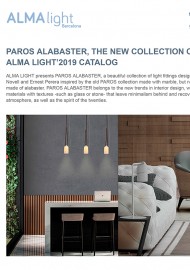 Paros Alabaster, the new collection of the Alma Light\\\'2019 catalog