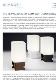 The new Cuadrat by Alma Light, now dimmable